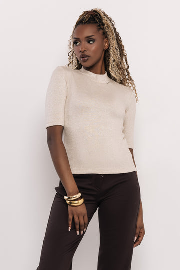 Polona lurexes felső bézs