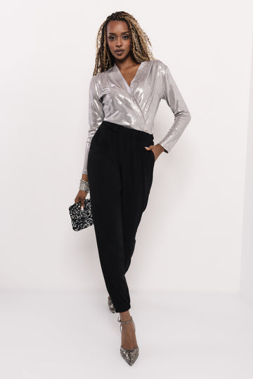 Ziona overál ezüst/fekete