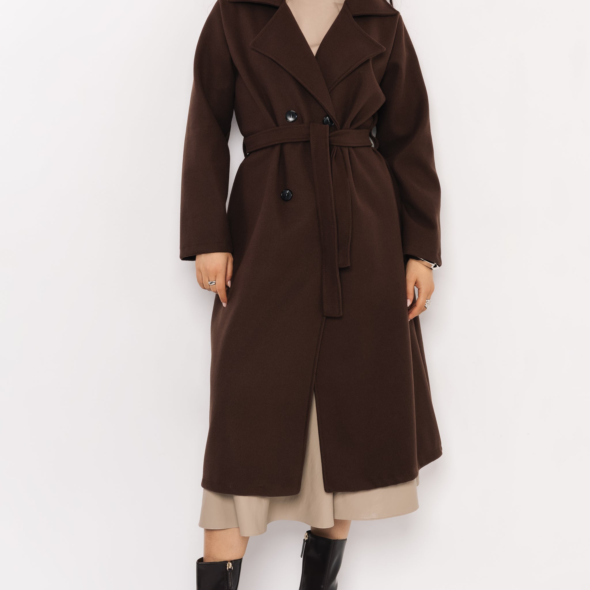 Poma szövetkabát sötétbarna