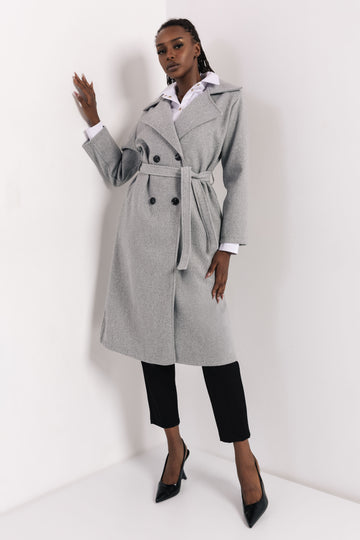 Poma szövetkabát melange szürke