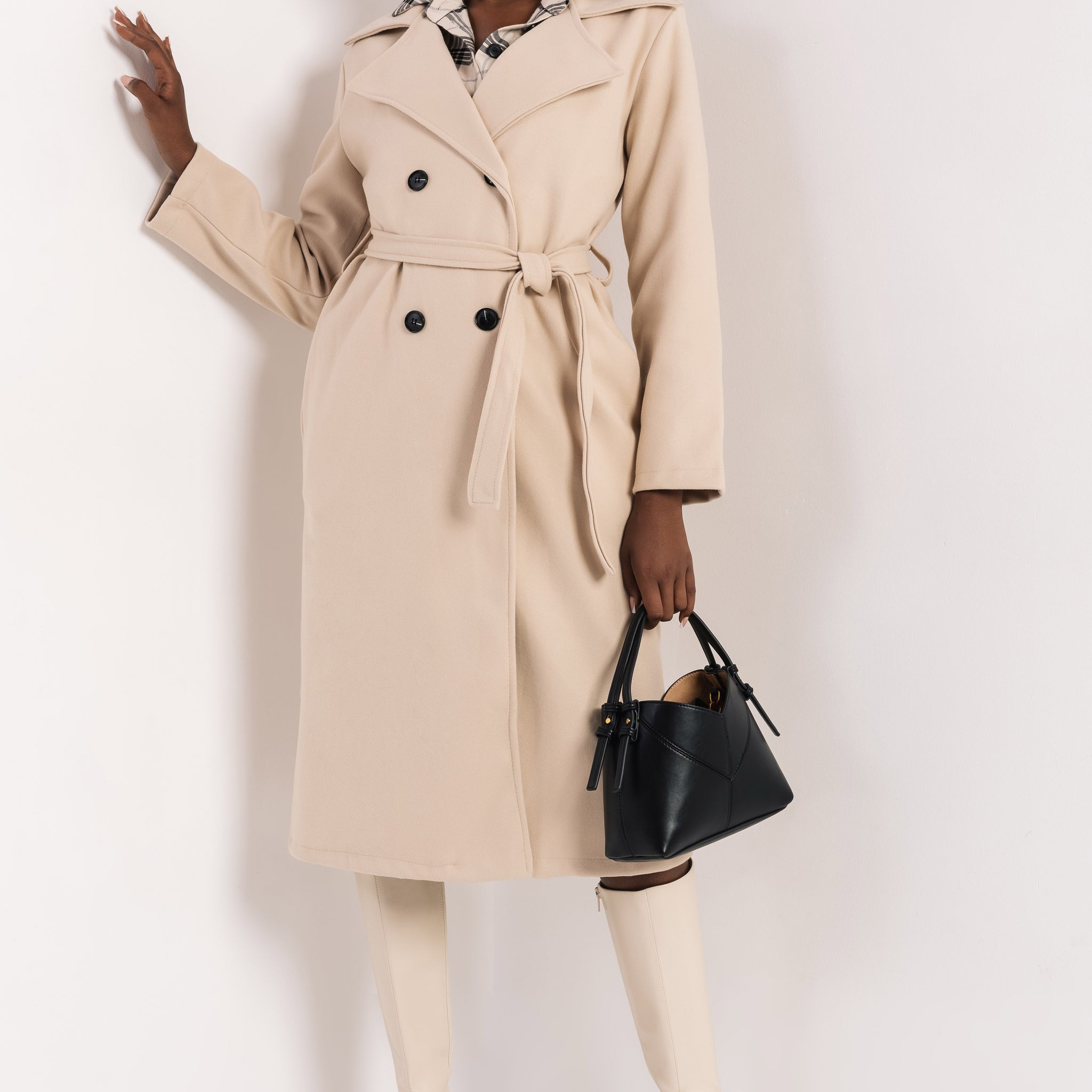 Poma szövetkabát világos bézs