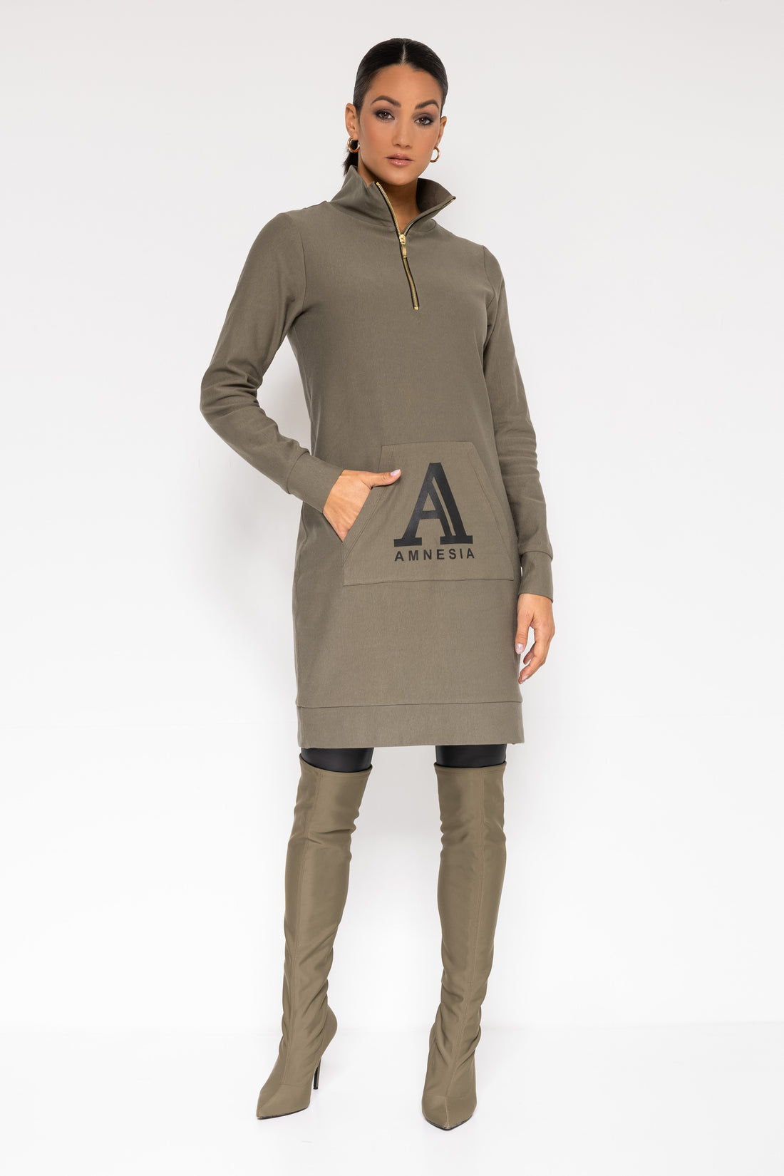 Galdana tunika khaki zöld-0