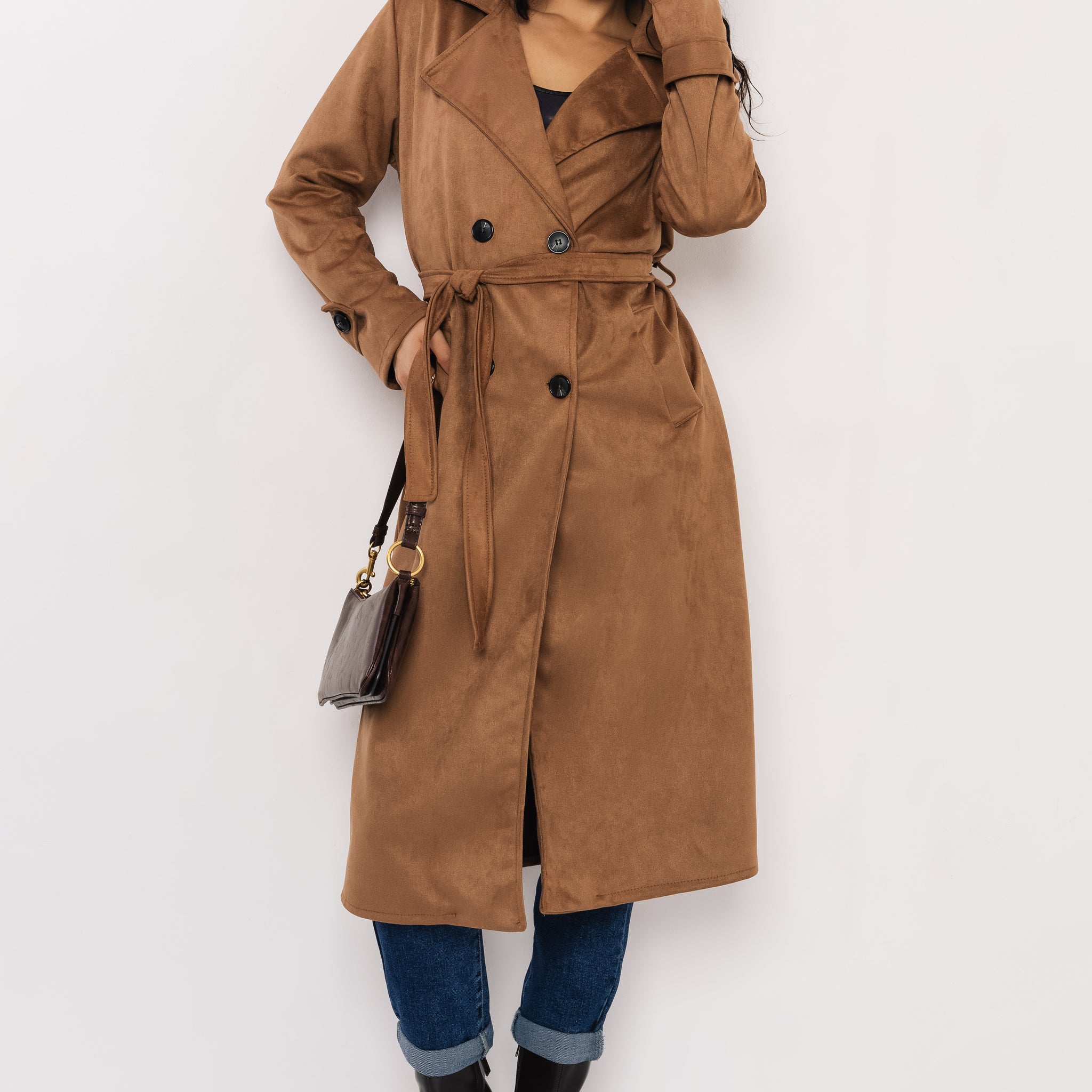 Drina művelúr kabát camel