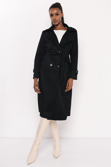 Drina művelúr kabát fekete