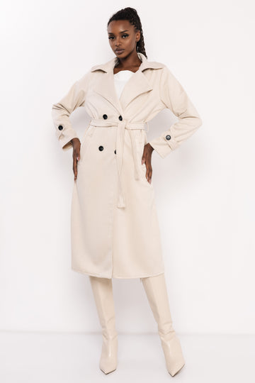 Drina művelúr kabát vaj