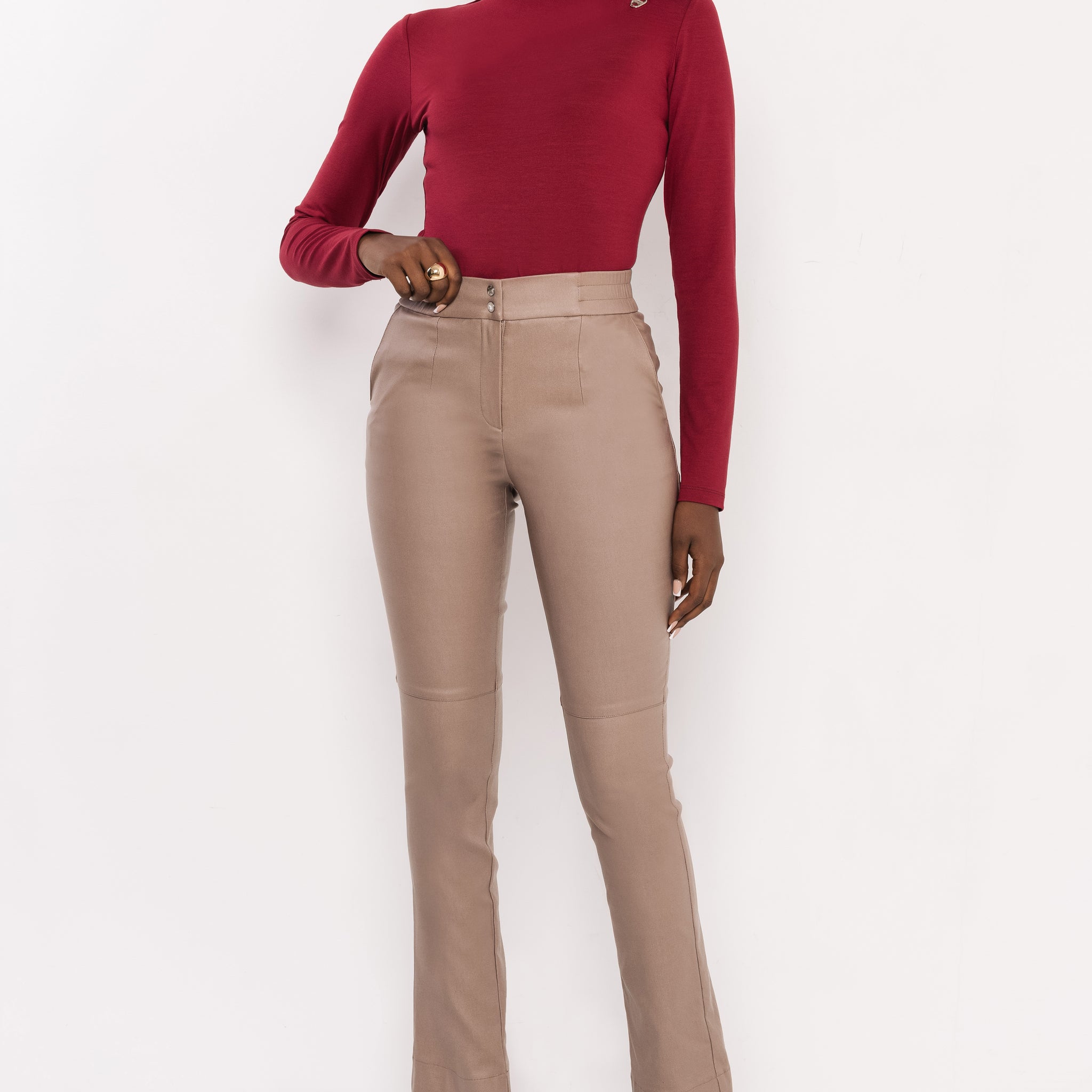 Tibol nadrág rózsabarna