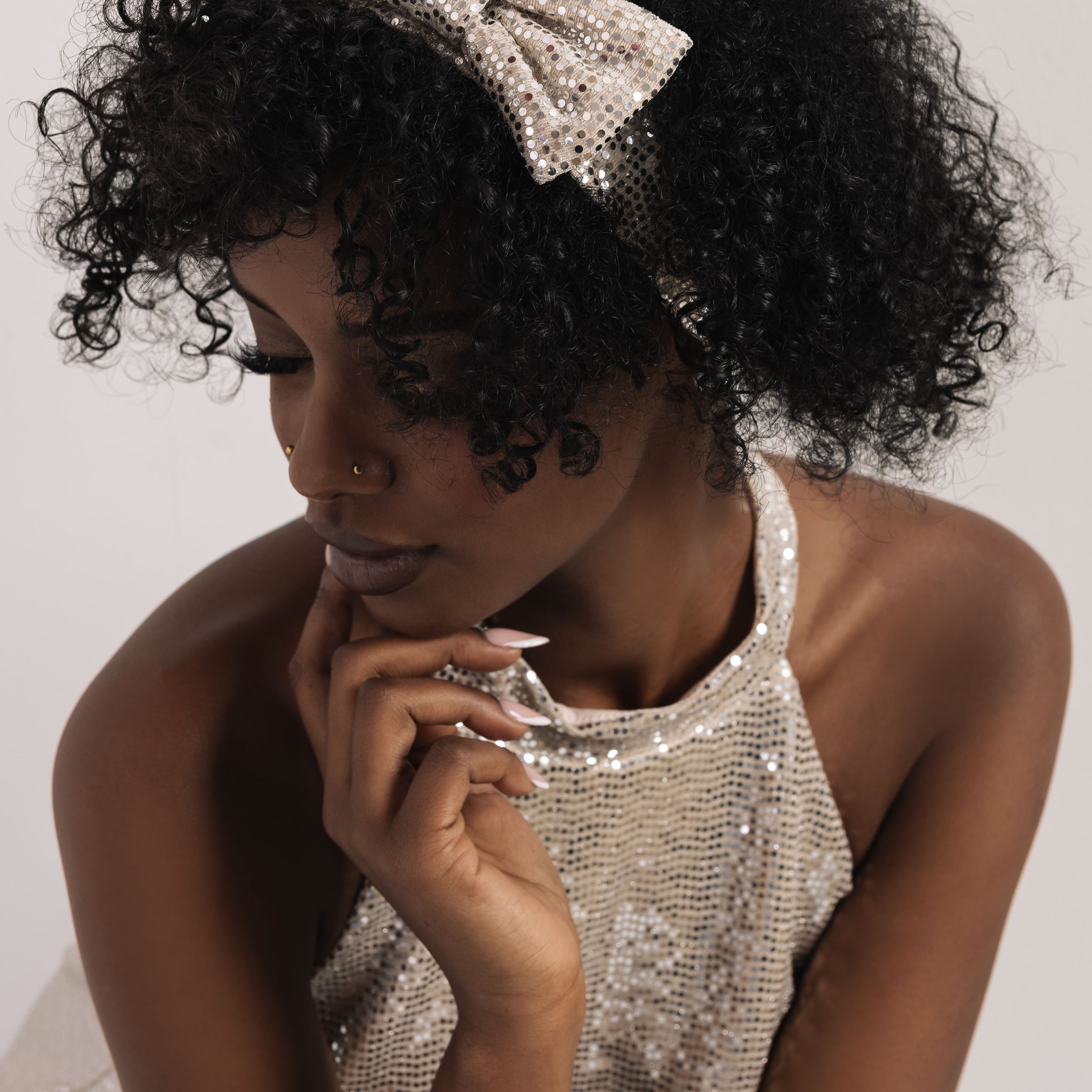 Flitti fejpánt ezüst