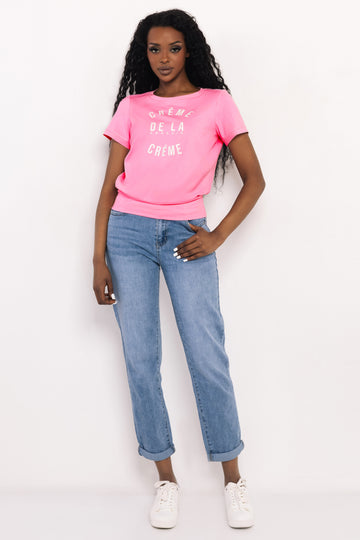 Latte felső rózsaszín