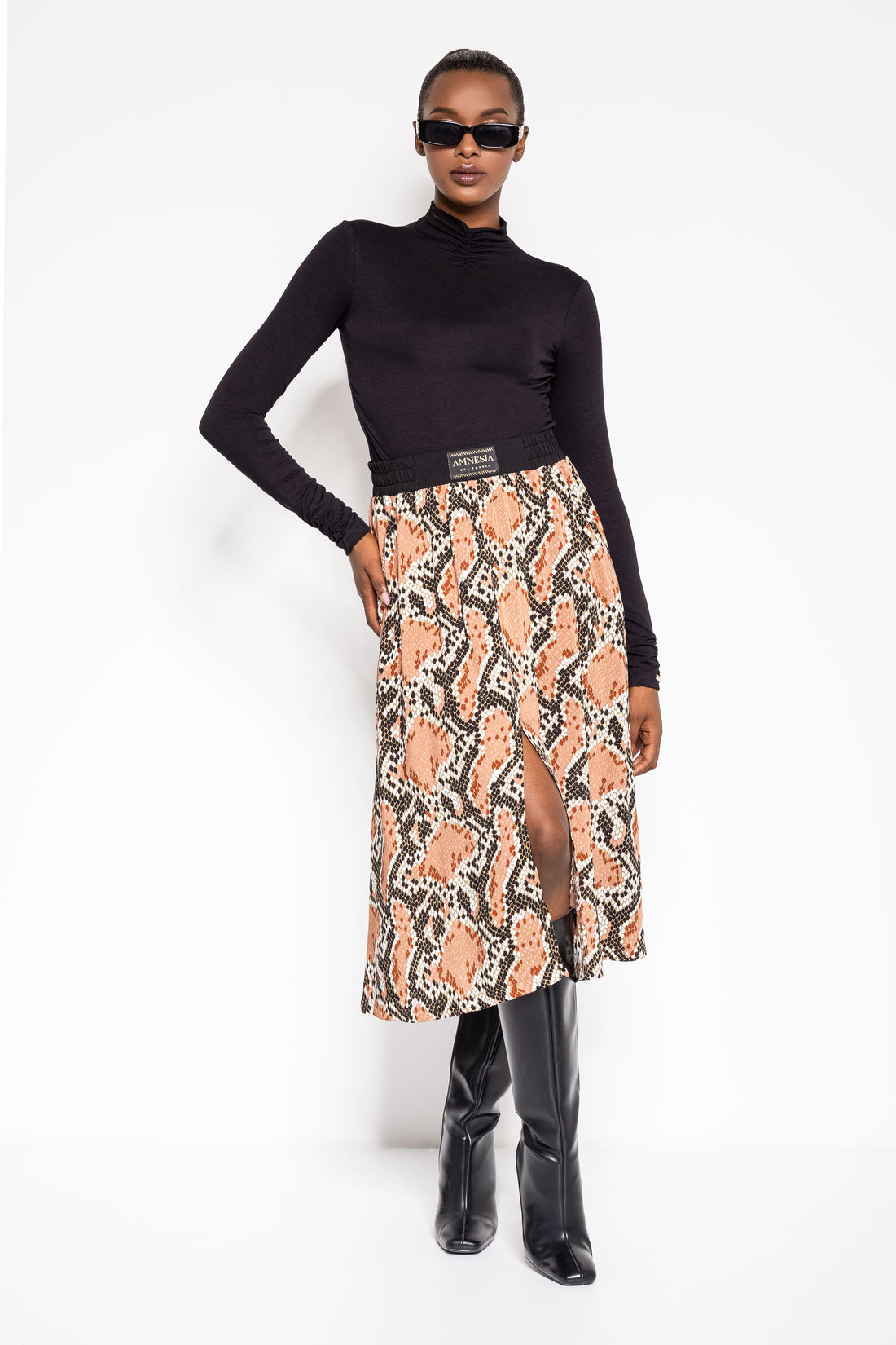 Derben szoknya kígyó minta színes one-0