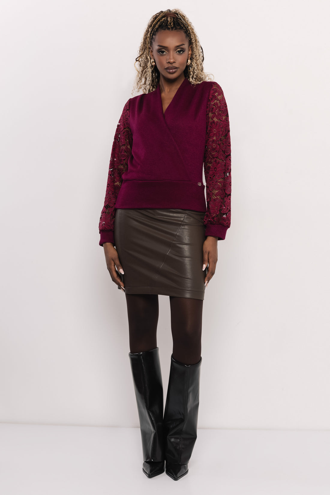 Mobutu felső bordó