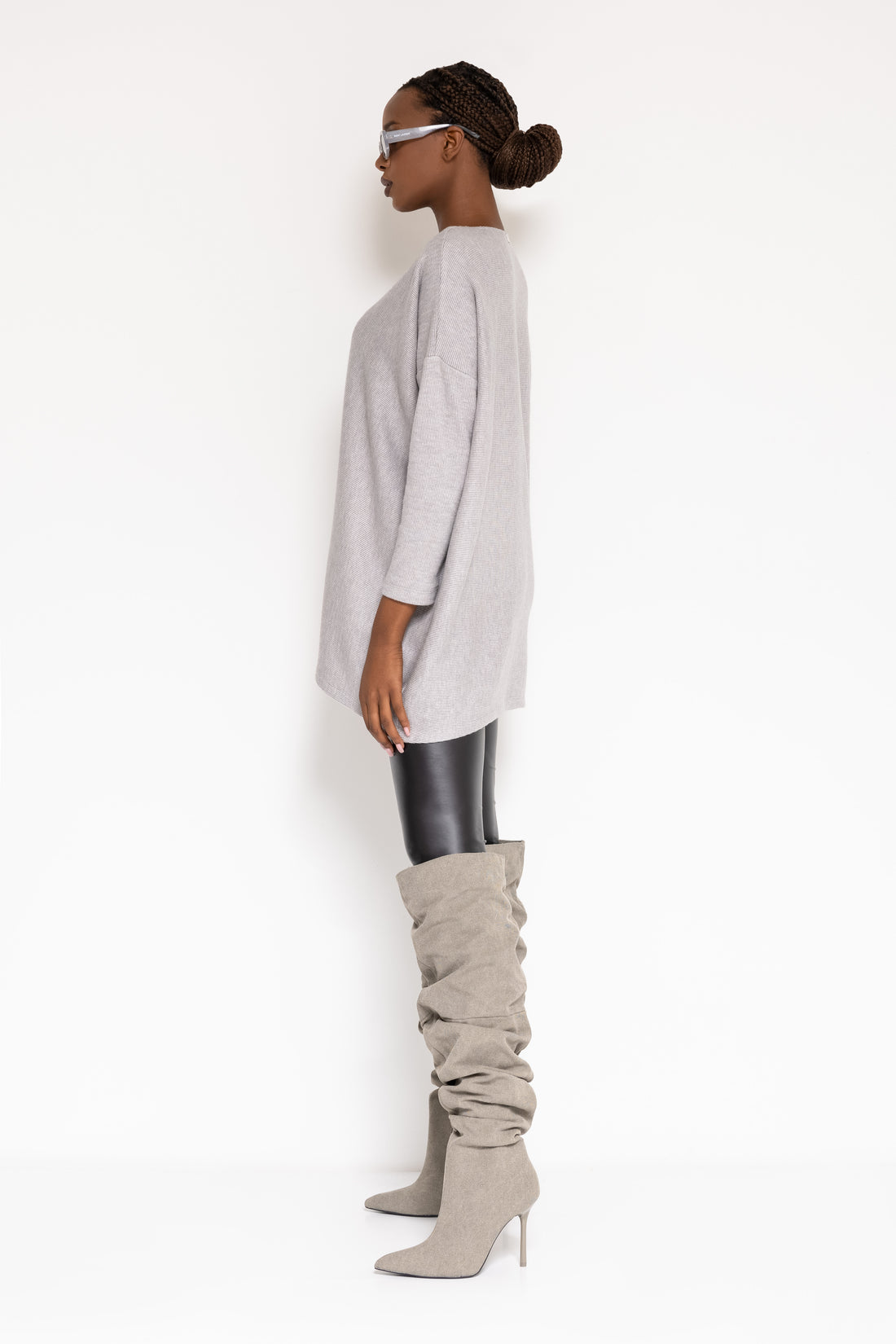 Binibec kötött tunika szürke one-0