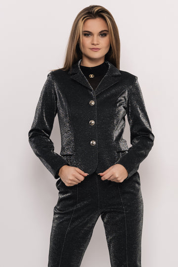 Stach zakó csillogó fekete