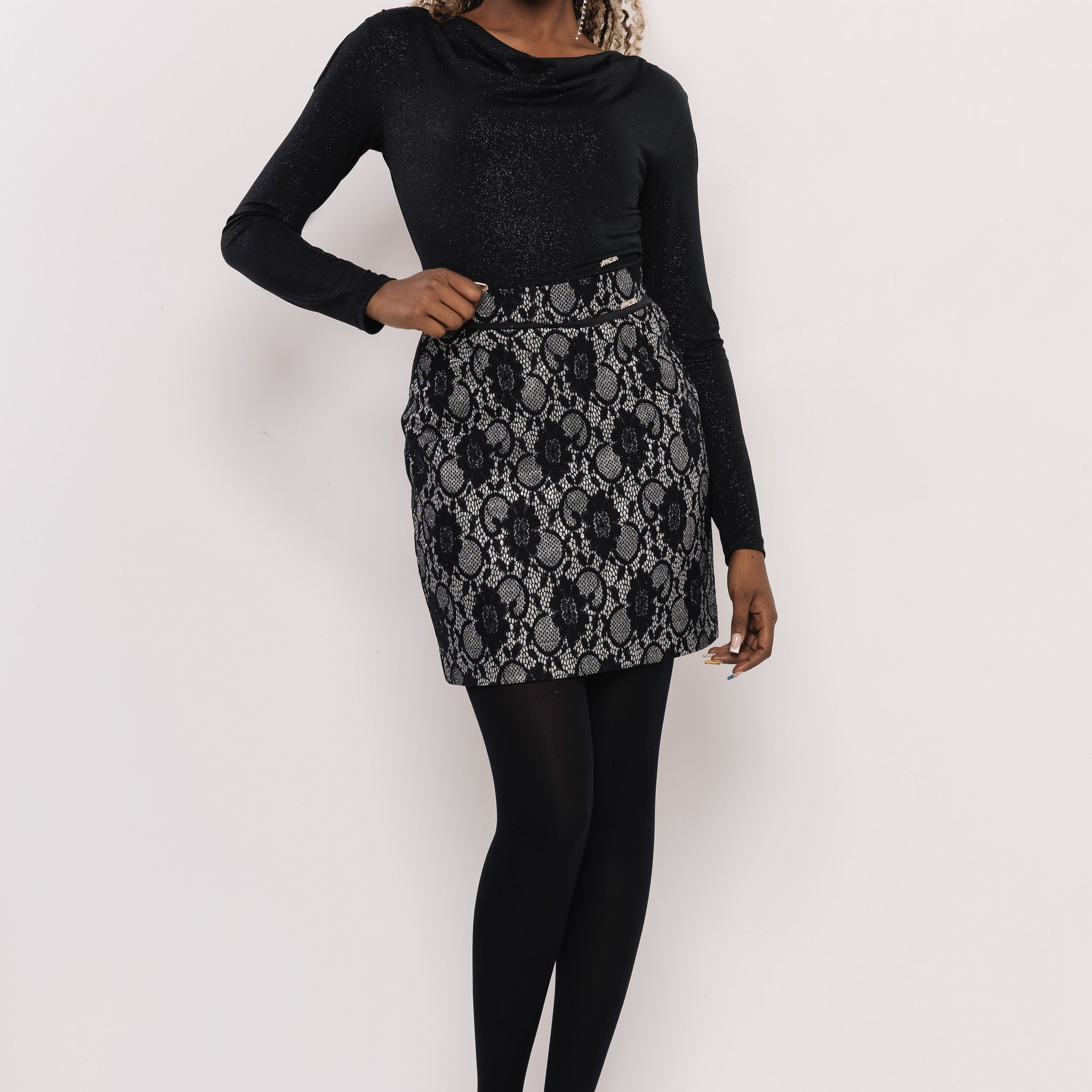 Fuxia szoknya - fekete