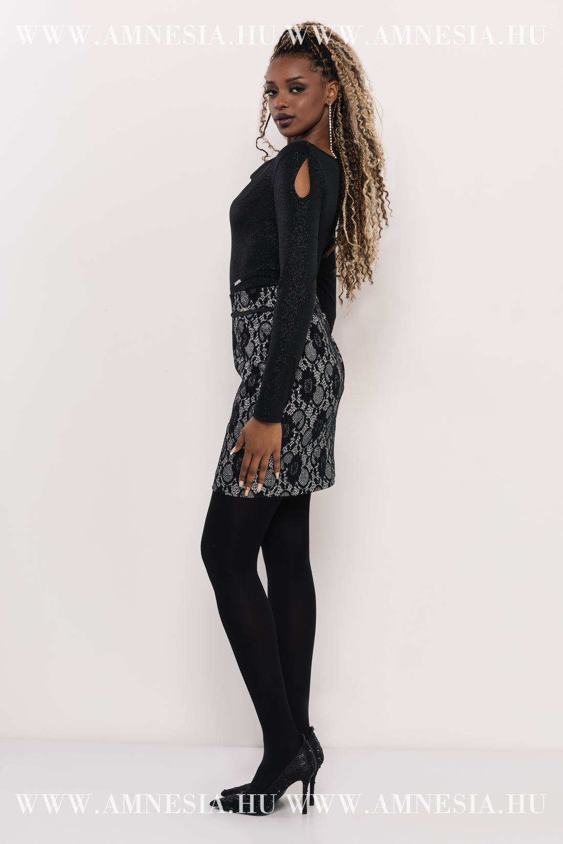 Fuxia szoknya - fekete