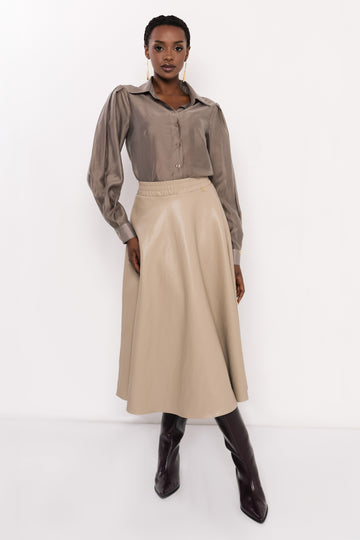 Nezom szoknya sötét homok