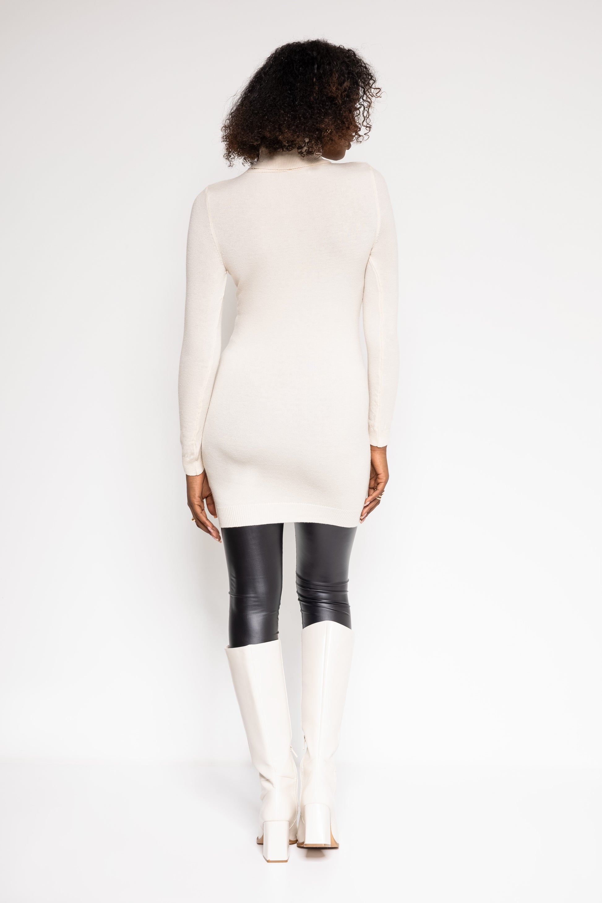 Kötött tunika - ekrü-3