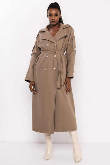 Admira aranygombos kabát fangó