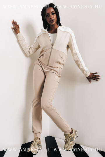 Lenszi jogging felső - ekrü/bézs/mogyoró