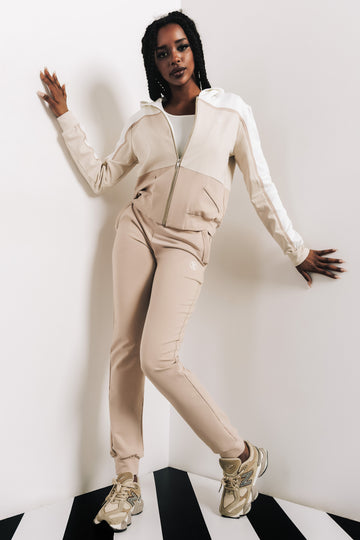 Lenszi jogging felső ekrü/bézs/mogyoró