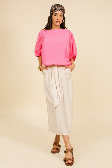 Satin bőfelső pink