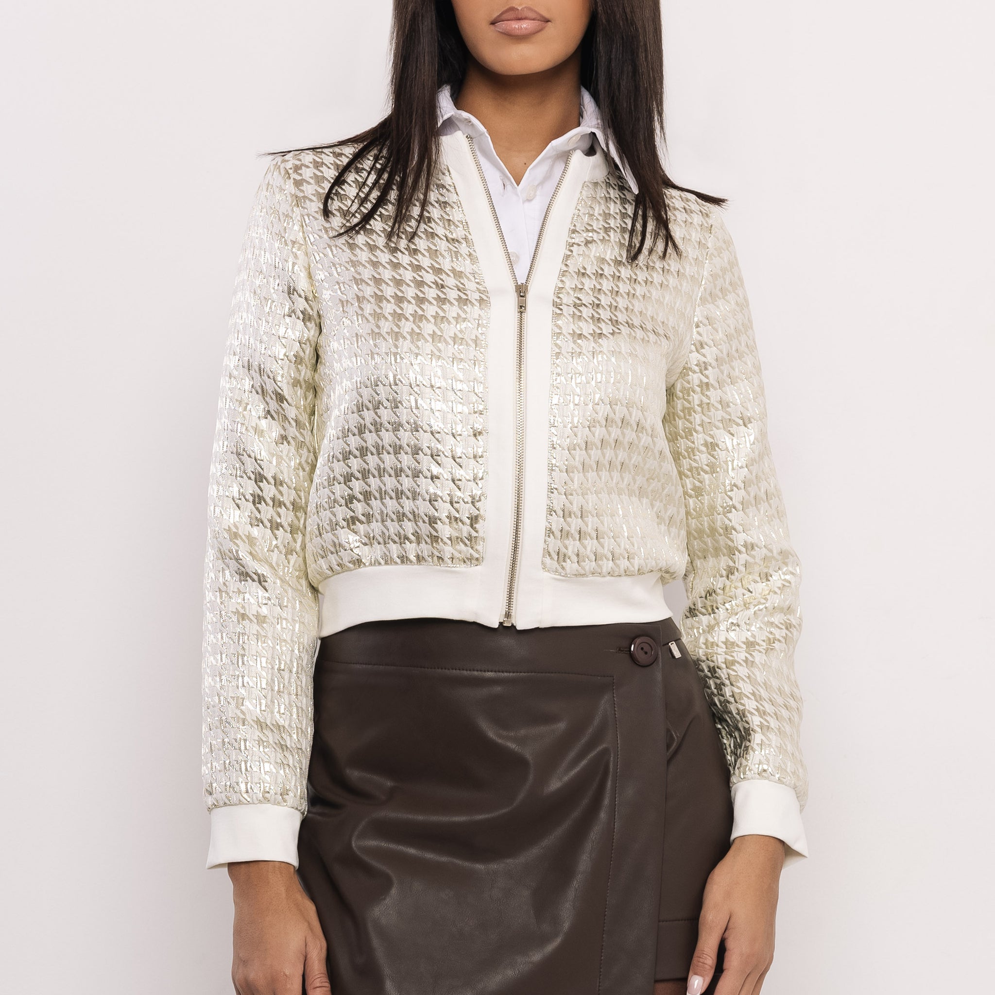 Zura dzseki tyúkláb mintás