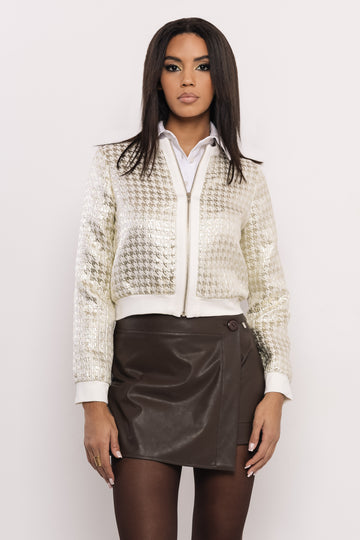 Zura dzseki tyúkláb mintás