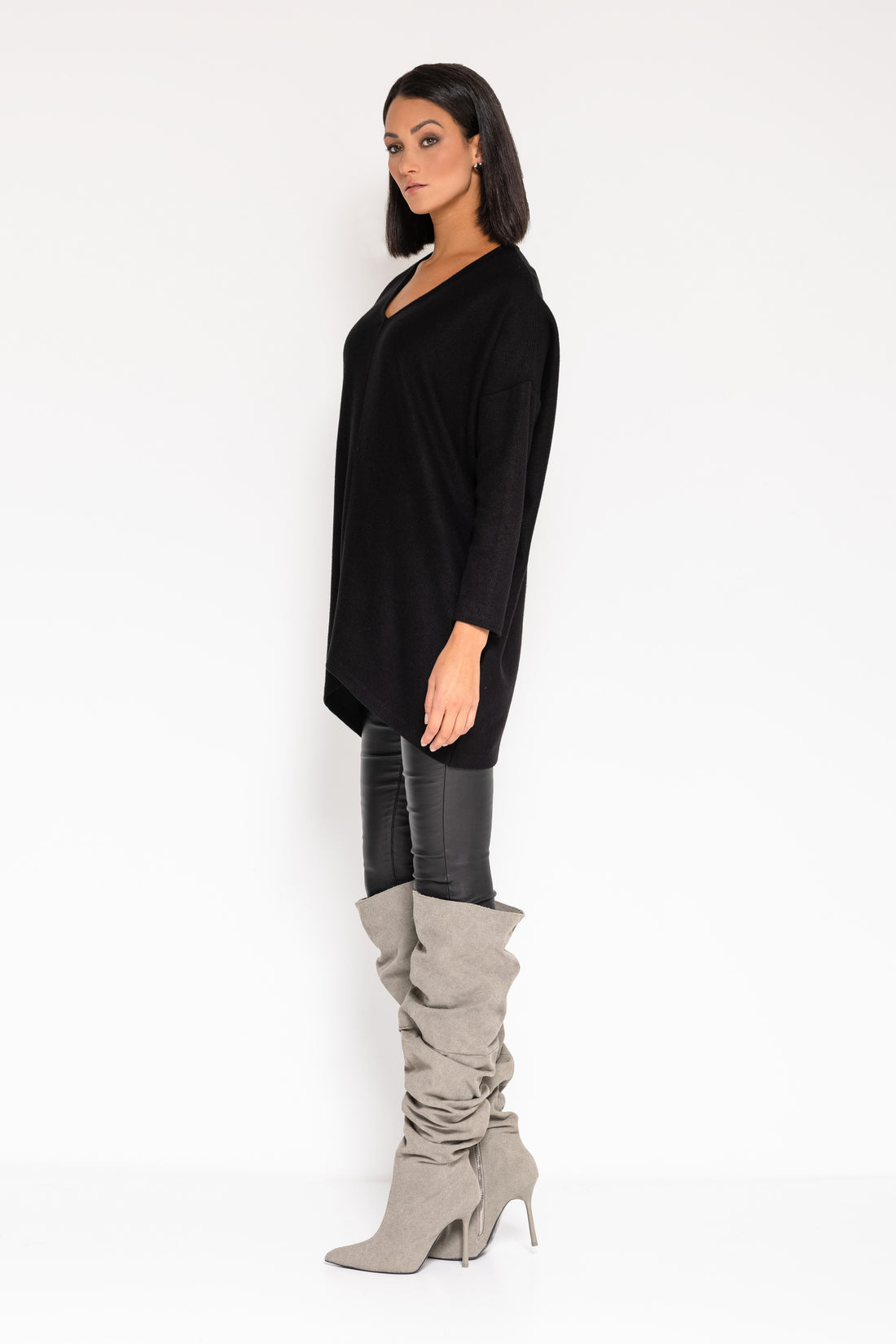 Binibec kötött tunika fekete one-0