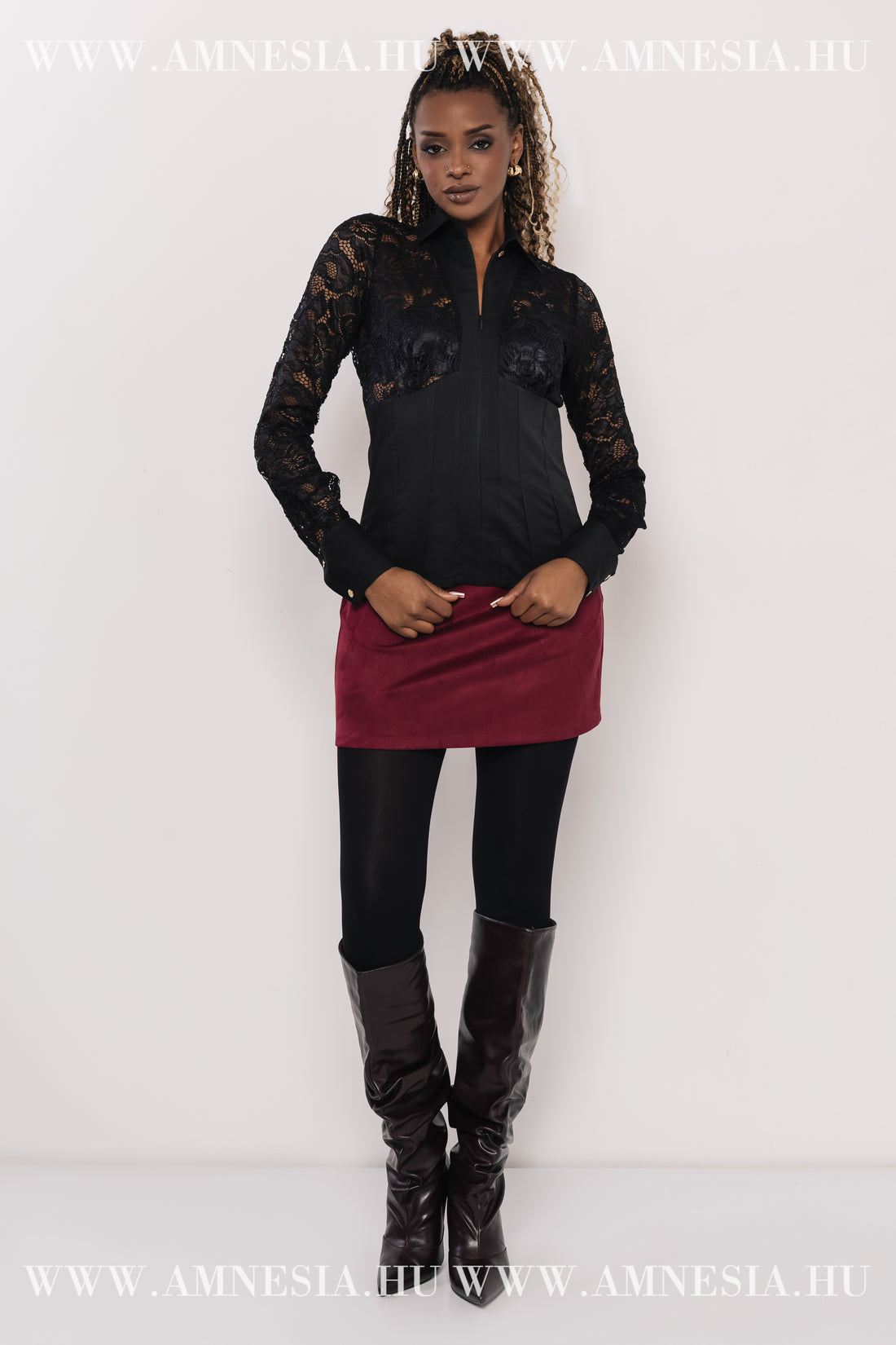 Kuti blúz - fekete