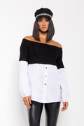Nhuco felső fehér/fekete fehér one-3