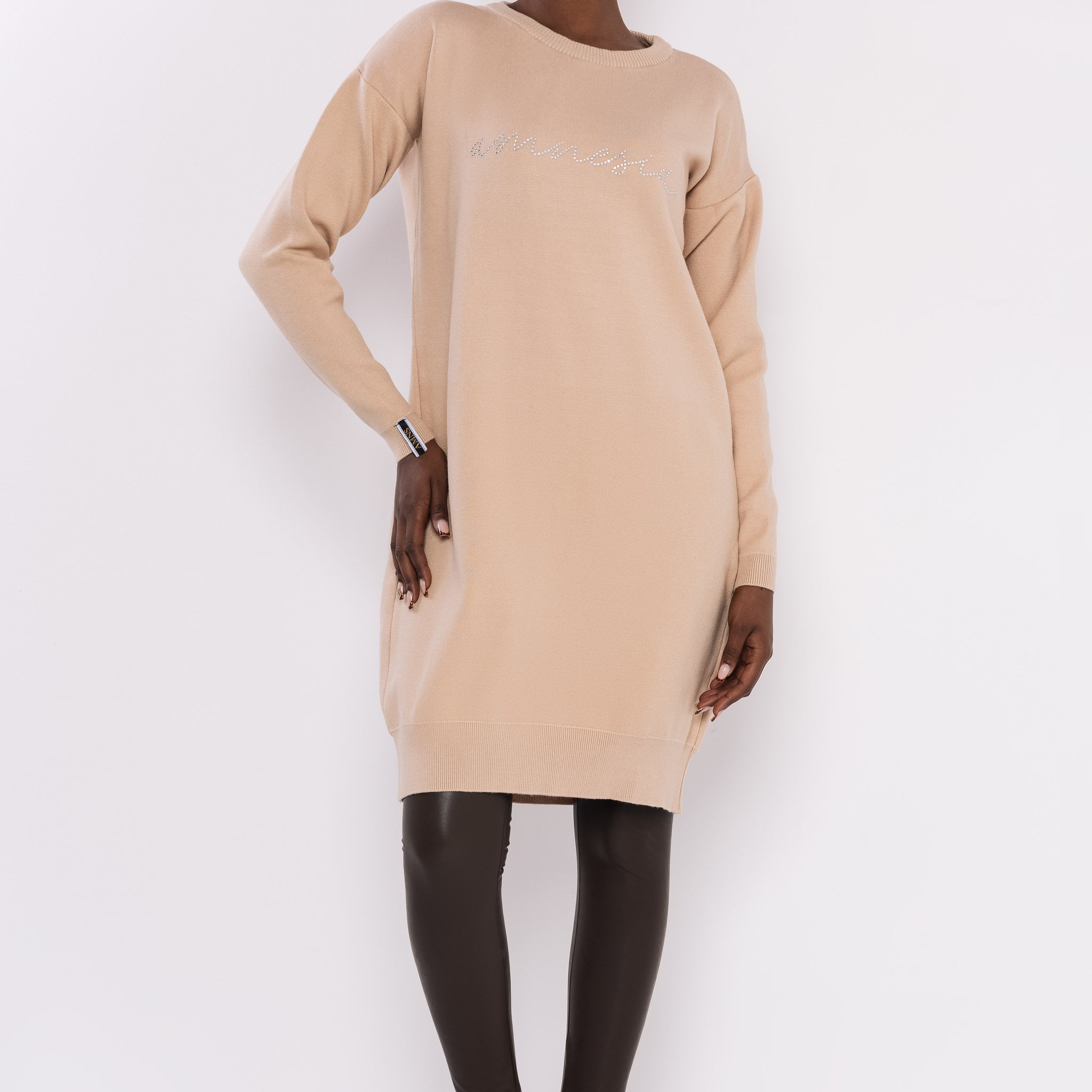 Goldi köves tunika bézs