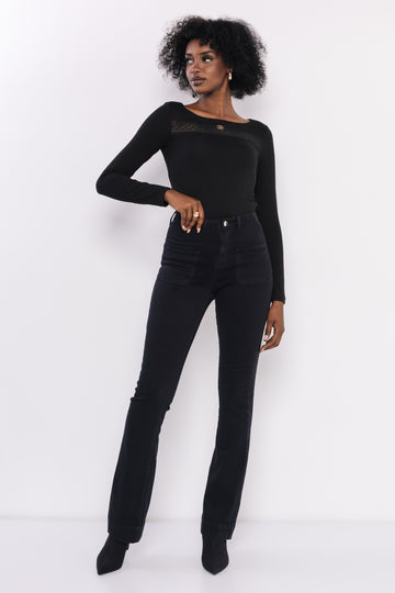 Axel elöl zsebes farmer fekete