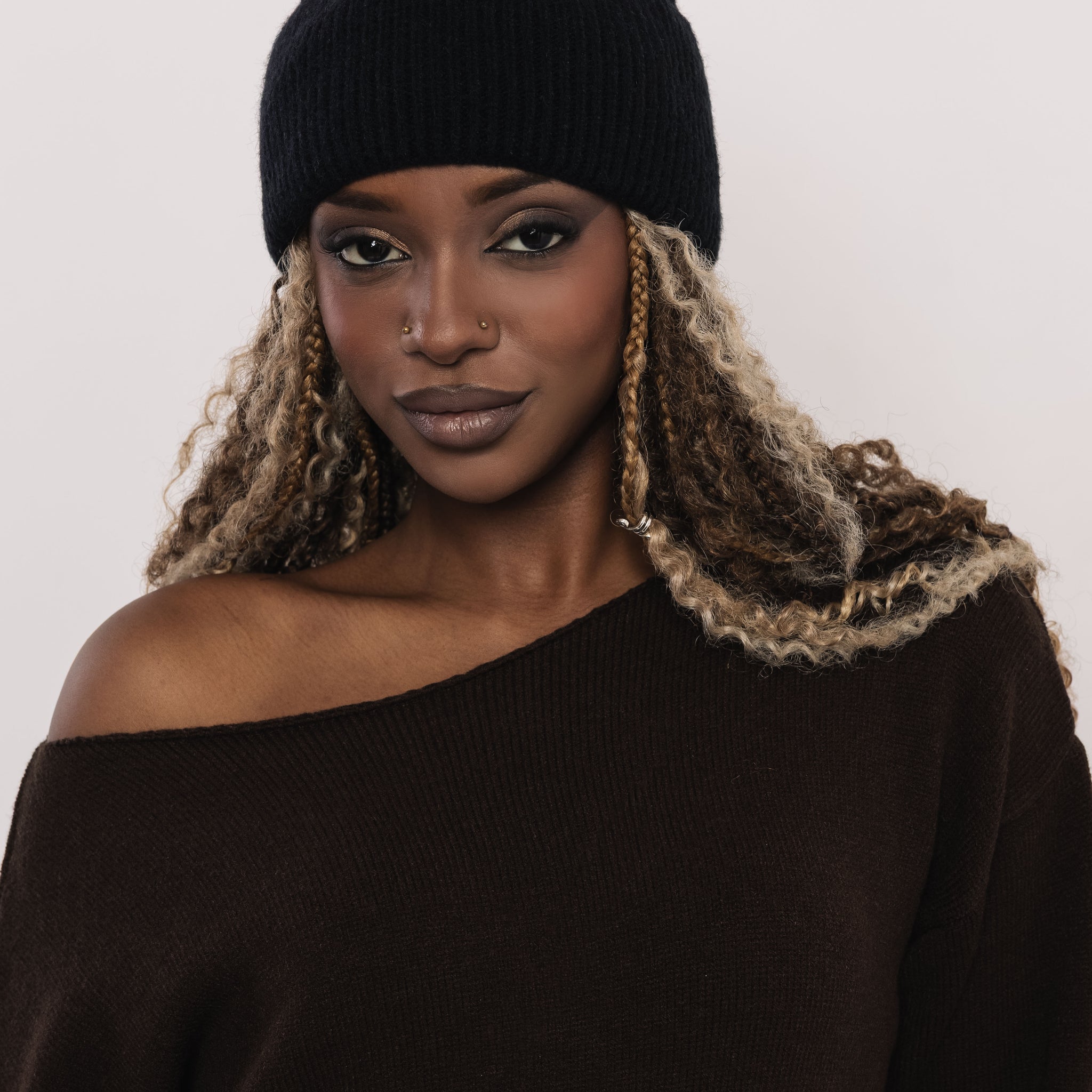 Kötött sapka fekete