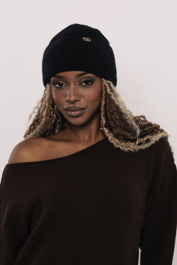 Kötött sapka fekete