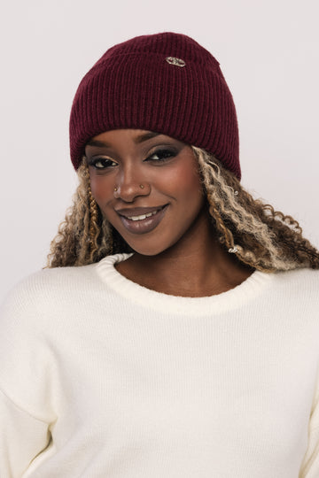 Kötött sapka bordó