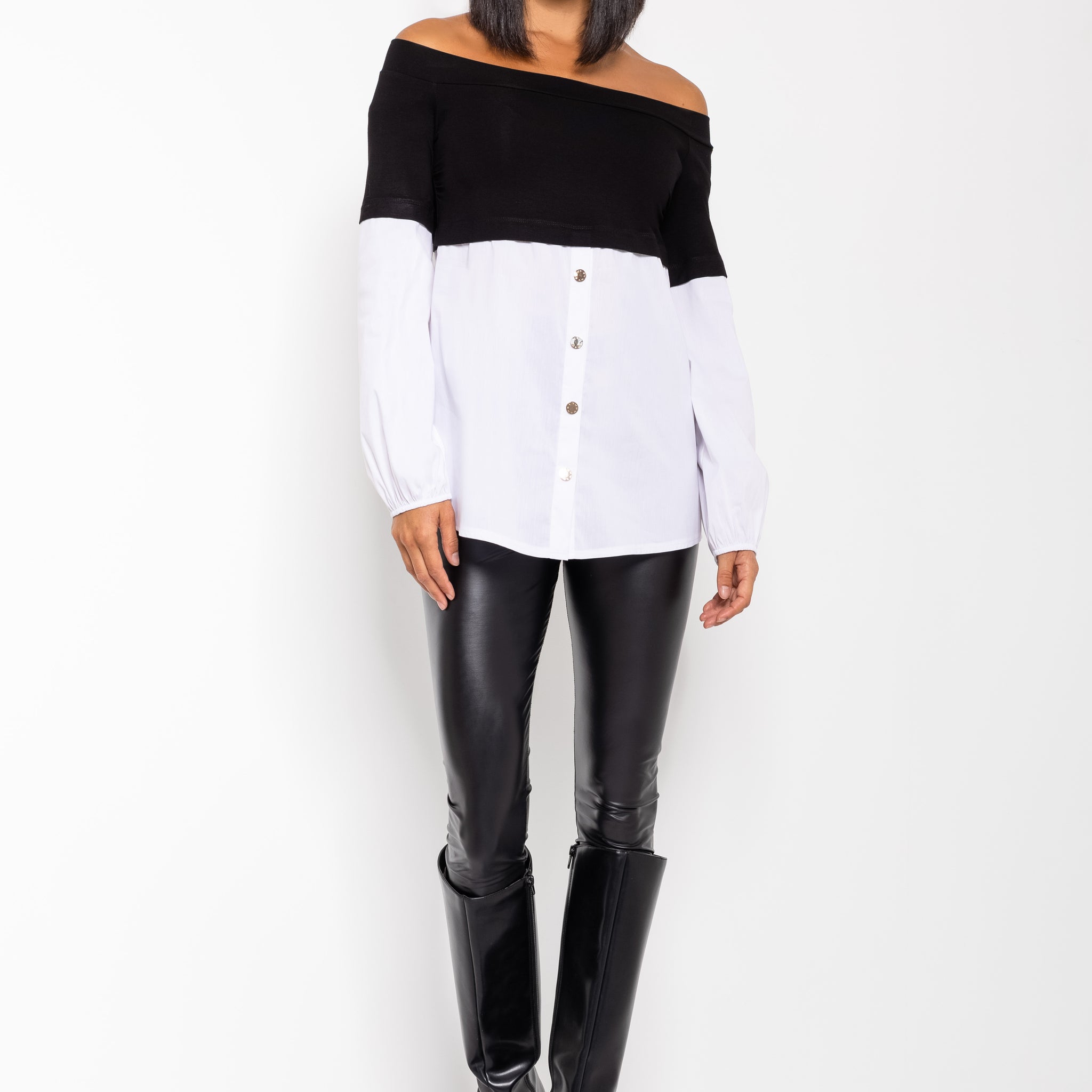 Nhuco felső fehér/fekete fehér one-0