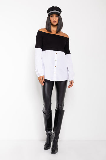 Nhuco felső fehér/fekete fehér one-0