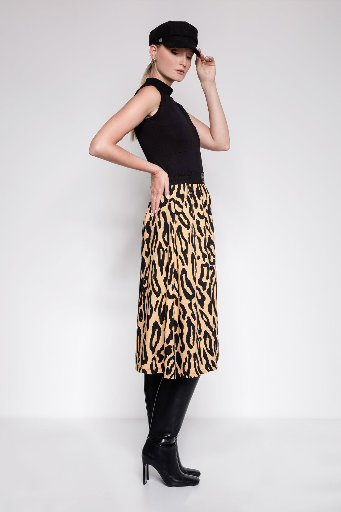 Derben szoknya ocelot barna one-0