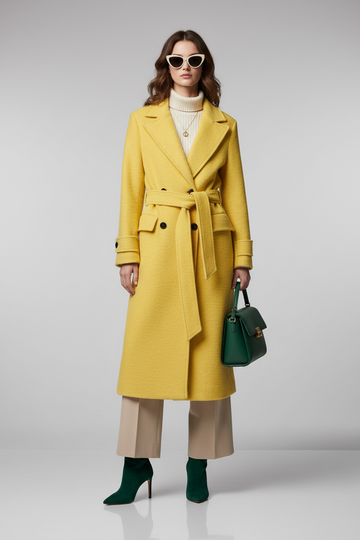 Szövetkabát sárga