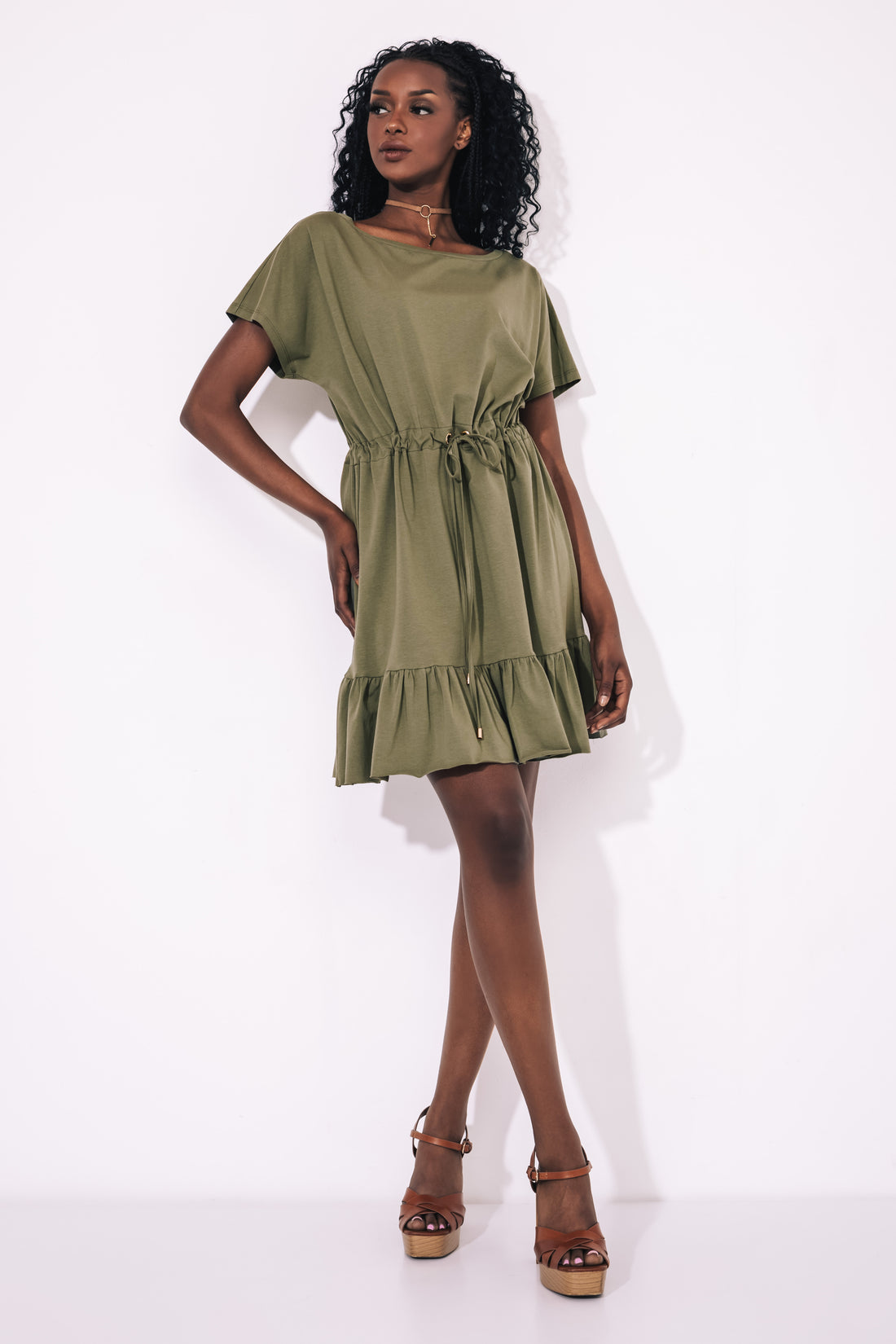 Marica ruha khaki zöld one-0