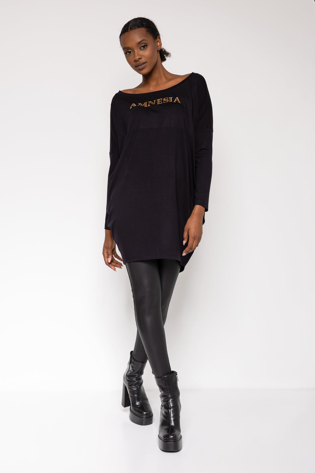 Bony bőfelső fekete one-0