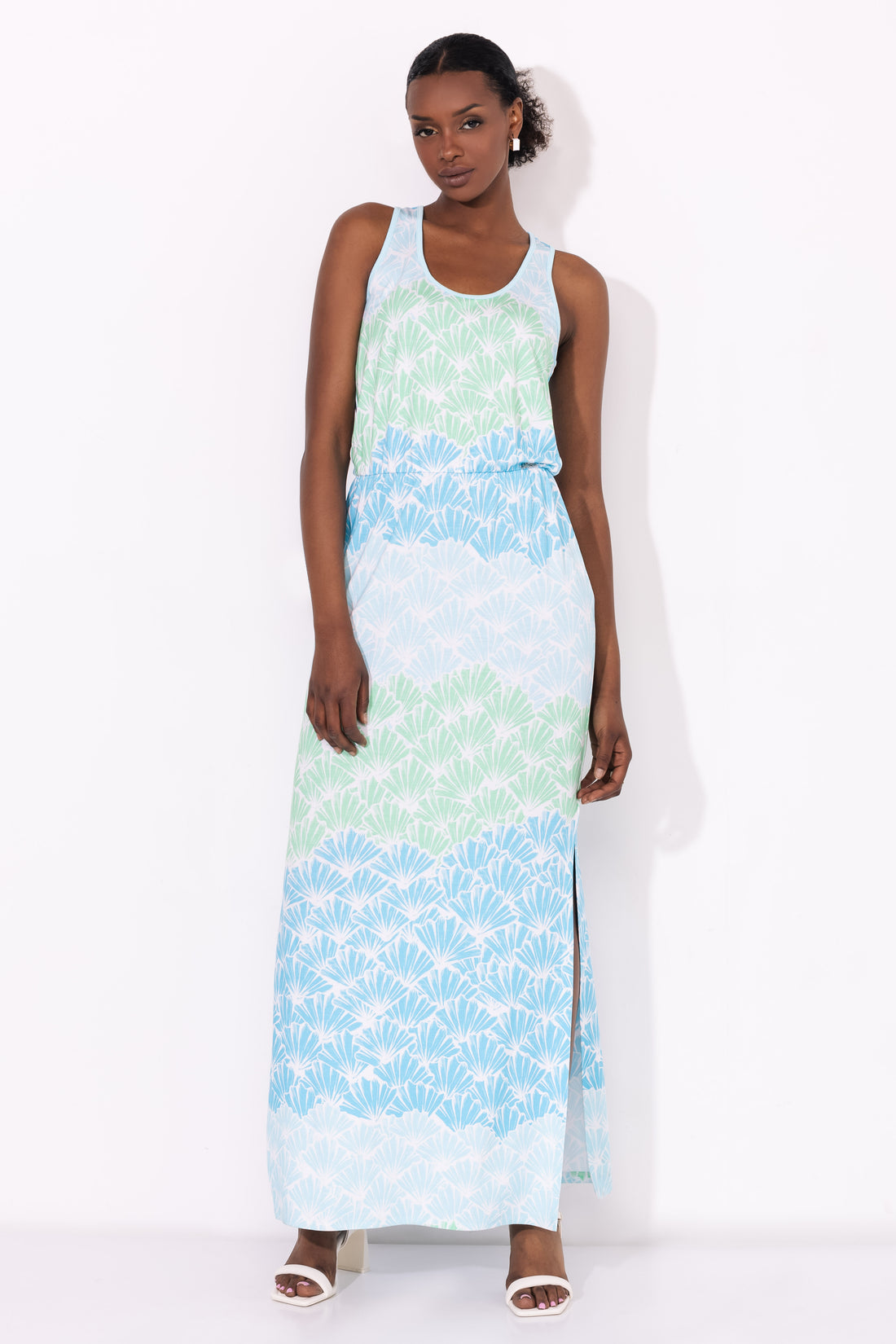 Edita ruha kék/zöld mintás színes one-0