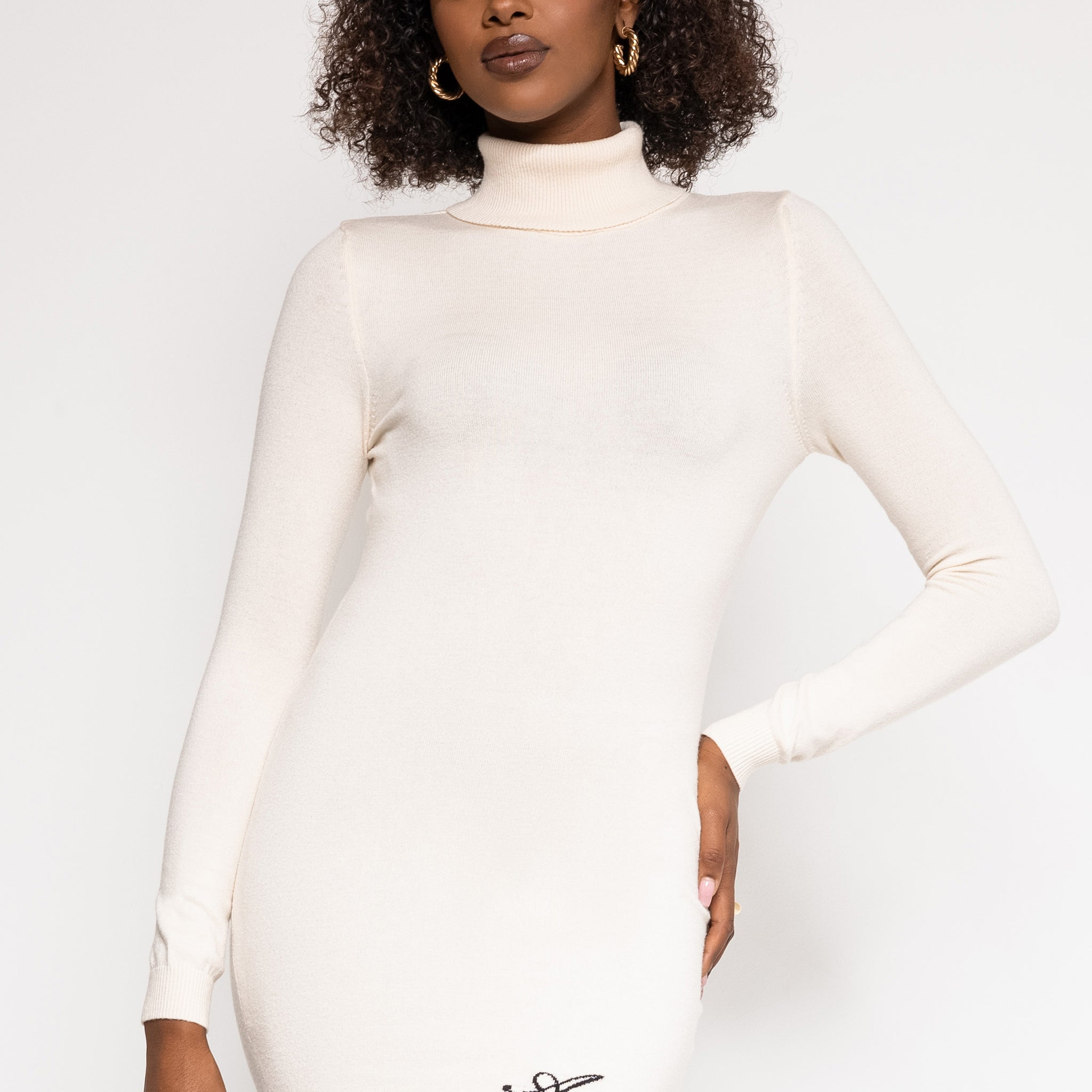 Kötött tunika - ekrü-0